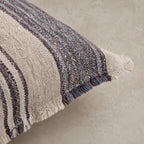 Verve Linen Cushion Cover – Navy & Natural Stripe 40×60