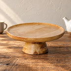Mango Wood Pedestal Tray