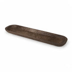 Oval Paulownia Decorative Platter – Brown