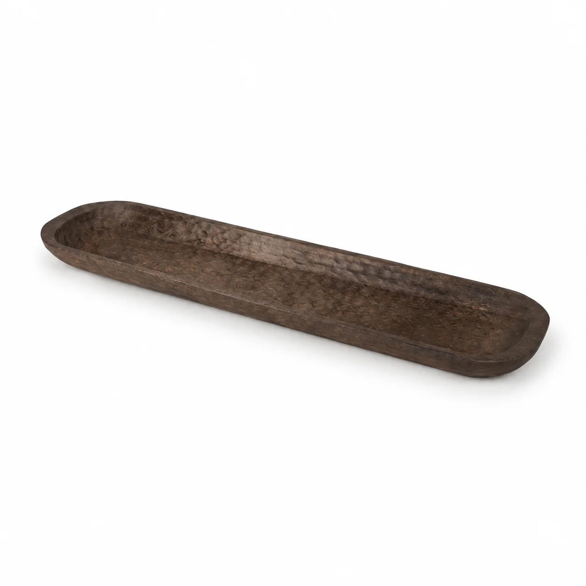 Oval Paulownia Decorative Platter – Brown