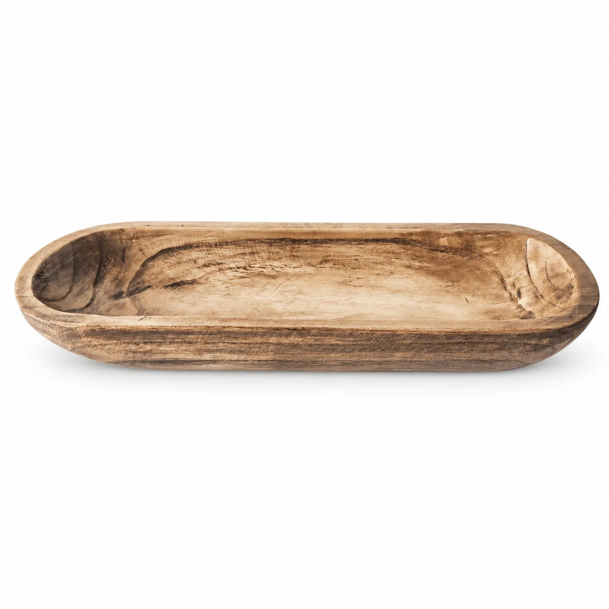 Vintage Mango Wood Decorative Platter – Brown