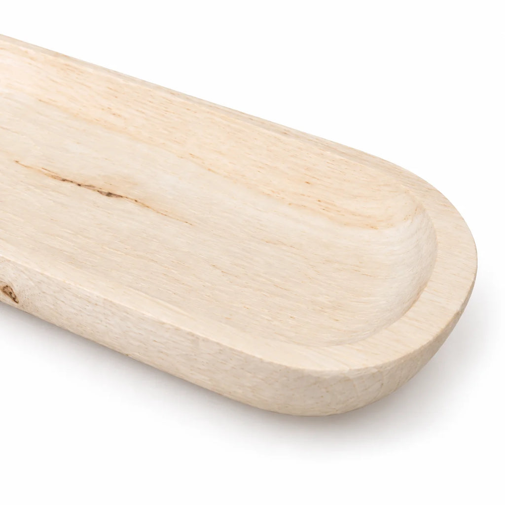 Oval Paulownia Decorative Platter – Natural