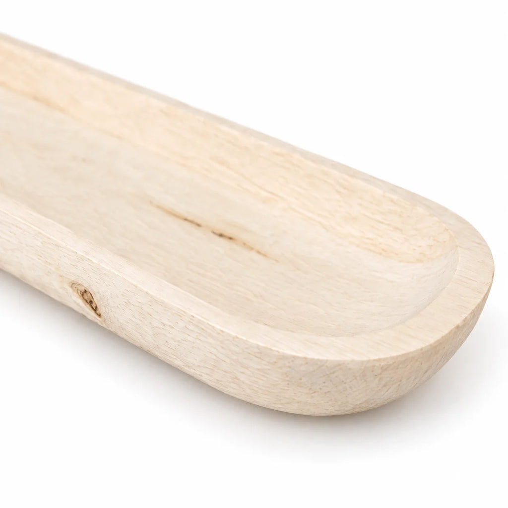 Oval Paulownia Decorative Platter – Natural