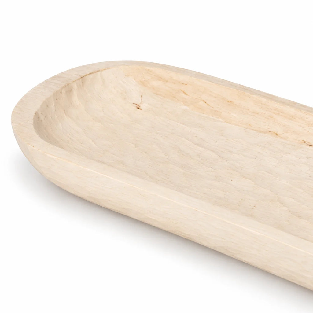 Oval Paulownia Decorative Platter – Natural