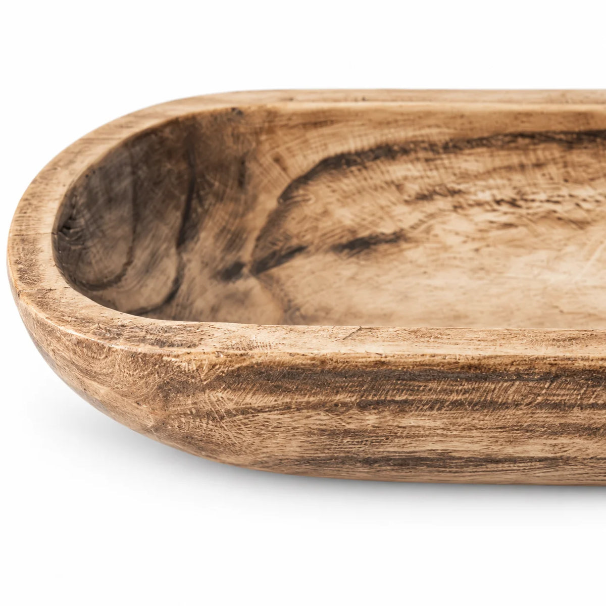 Vintage Mango Wood Decorative Platter – Brown