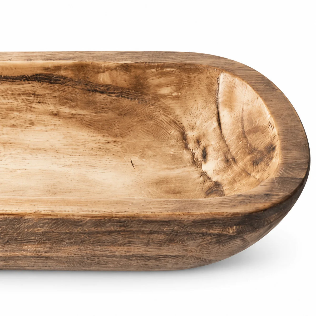 Vintage Mango Wood Decorative Platter – Brown