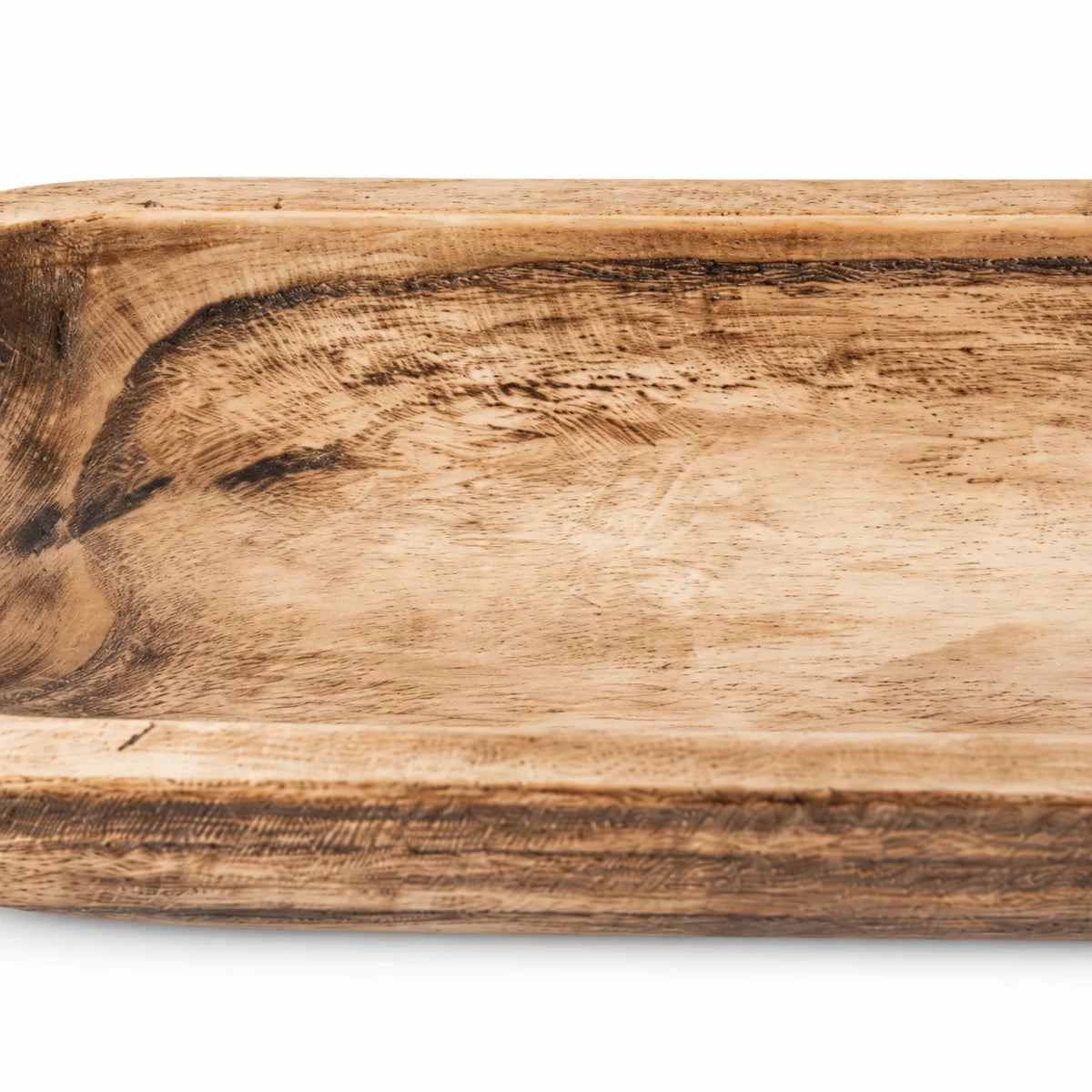 Vintage Mango Wood Decorative Platter – Brown