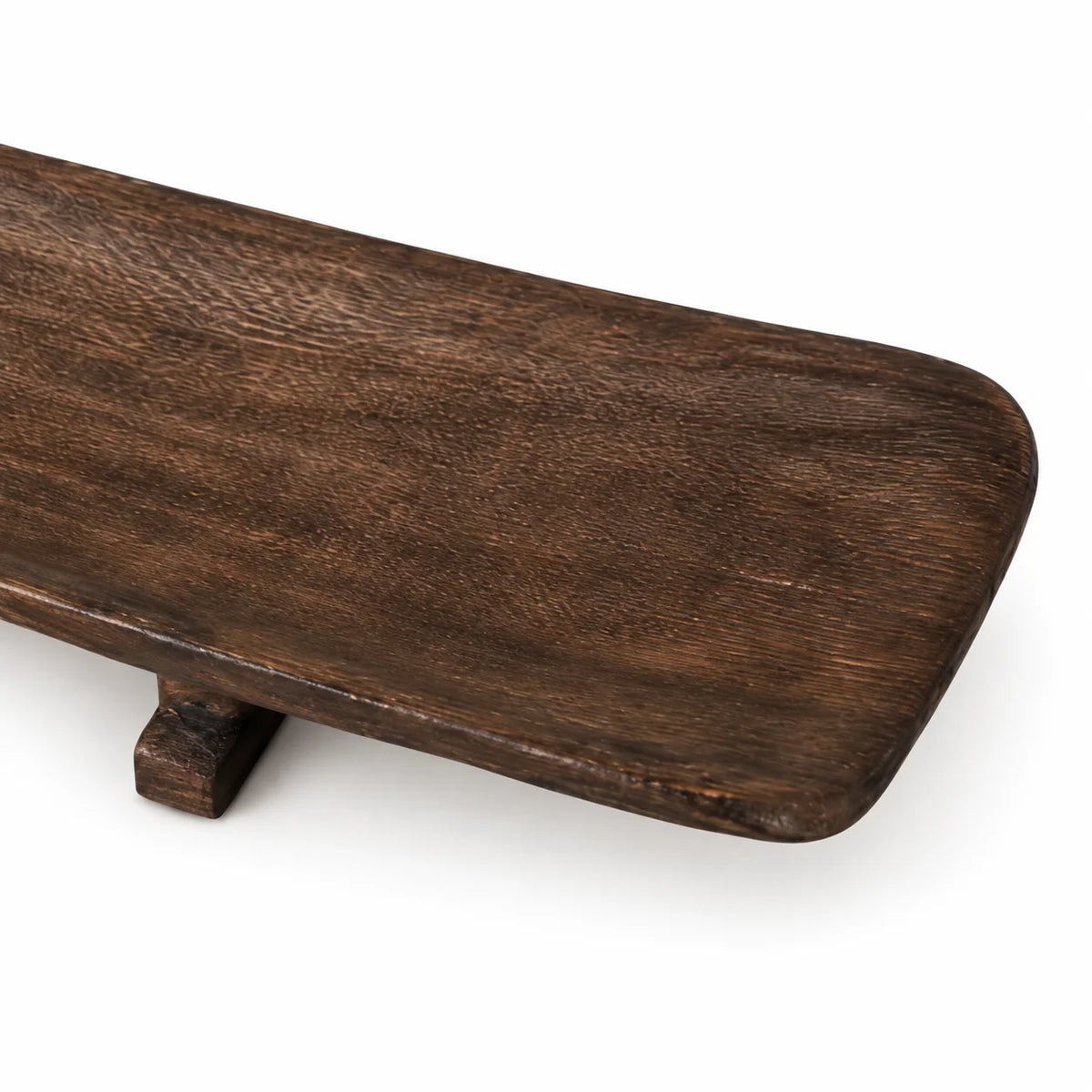 Brown Paulownia Decorative Tray with Feet