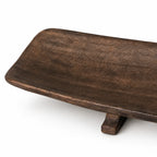 Brown Paulownia Decorative Tray with Feet