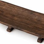 Brown Paulownia Decorative Tray with Feet