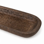 Oval Paulownia Decorative Platter – Brown