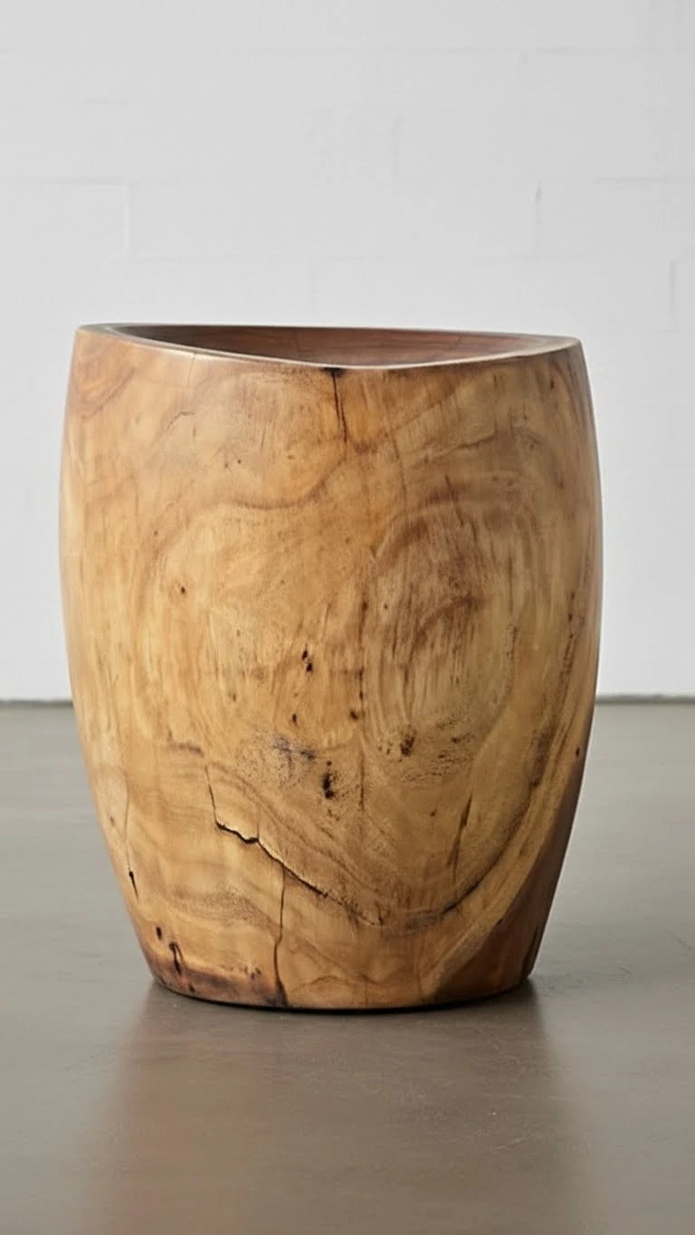 Nual Natural Stool – Suar Wood