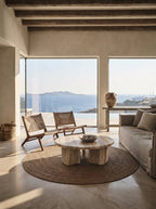 Frey Concrete Coffee Table – Travertine Finish