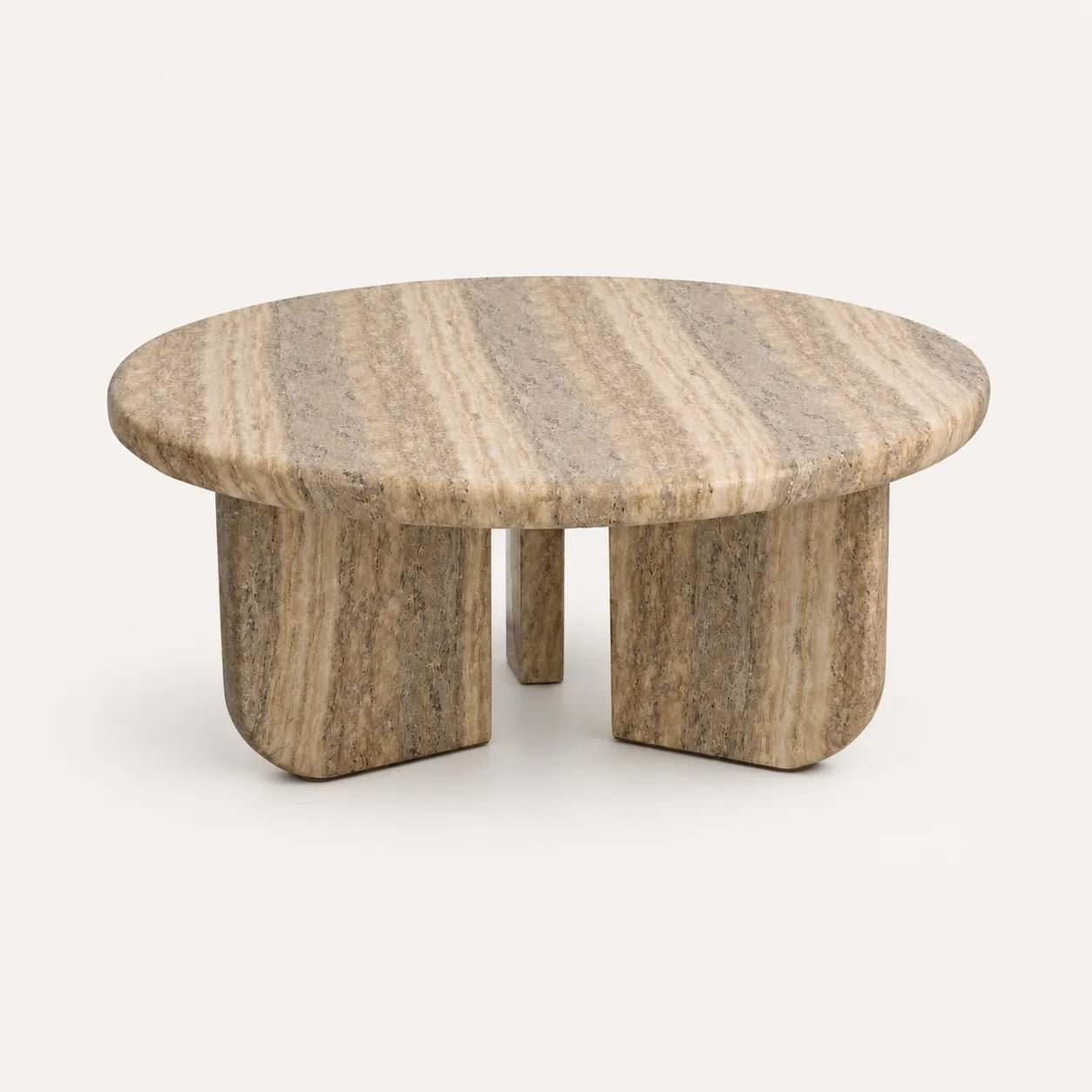 Frey Concrete Coffee Table – Travertine Finish