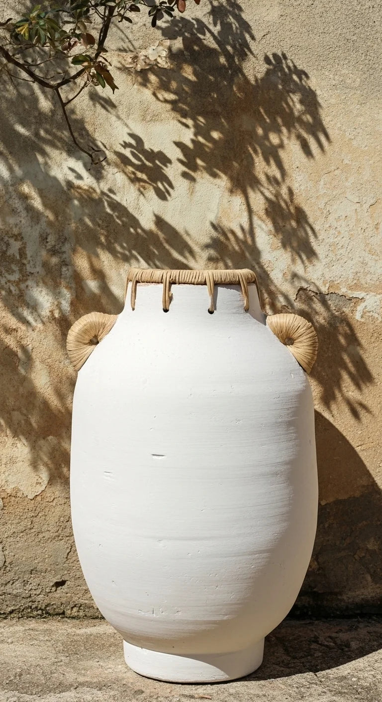 Usiris White Decorative Vase