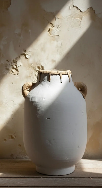 Usiris White Decorative Vase