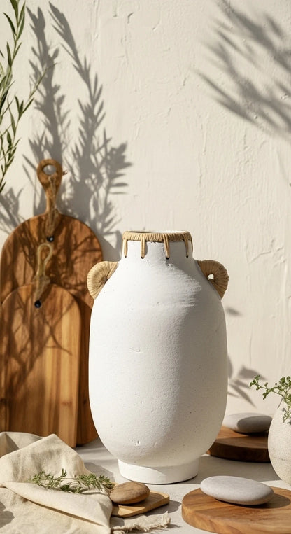 Usiris White Decorative Vase