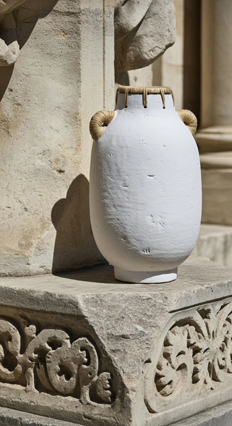 Usiris White Decorative Vase