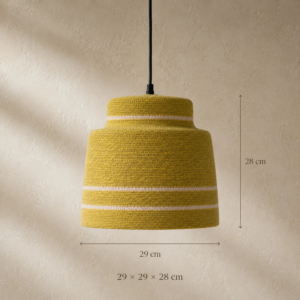 Amarillo Woven Seagrass Pendant Light – Yellow