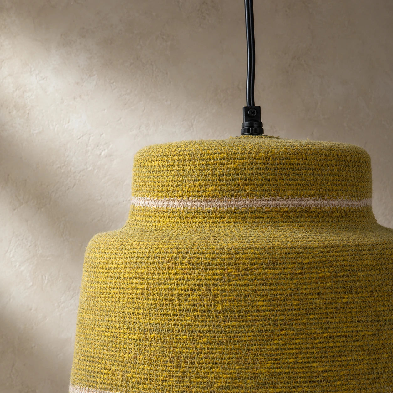 Amarillo Woven Seagrass Pendant Light – Yellow