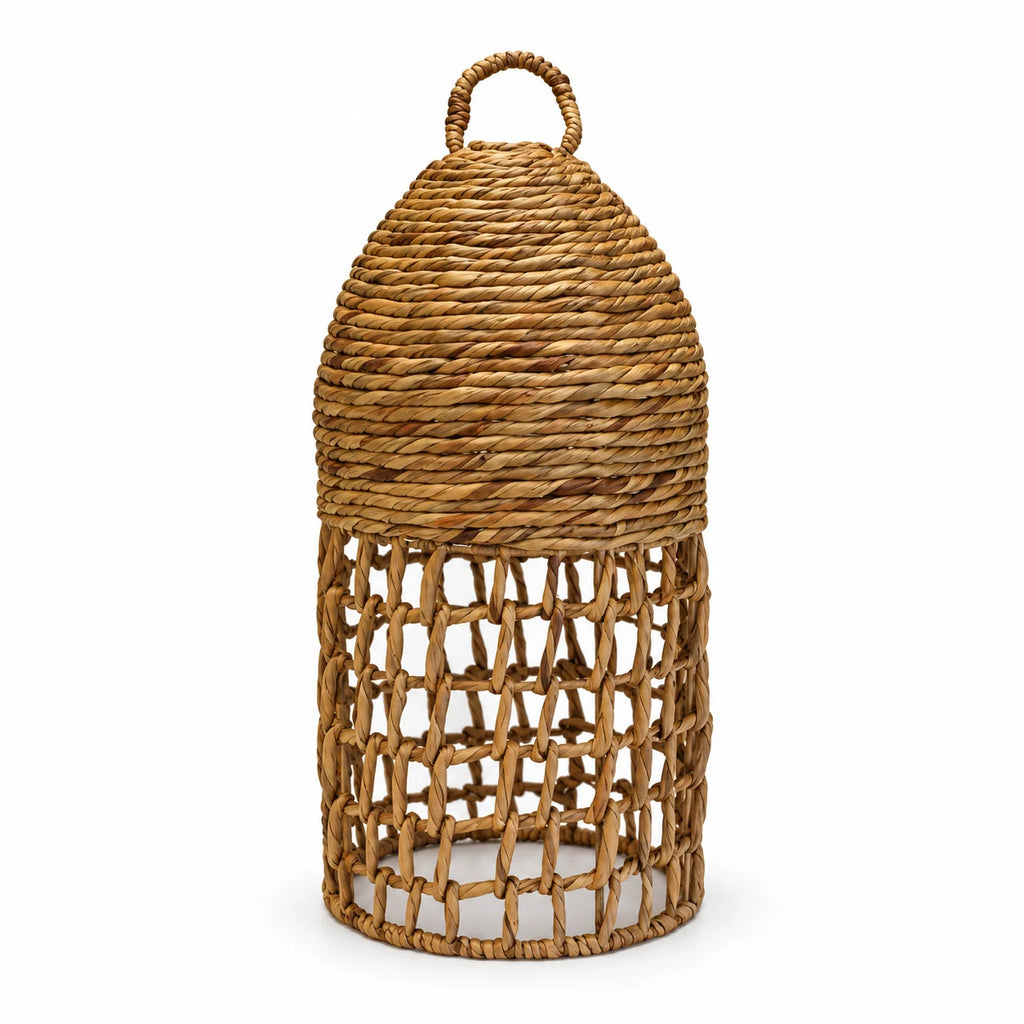 Natural Woven Mixed-Weave Pendant Lampshade