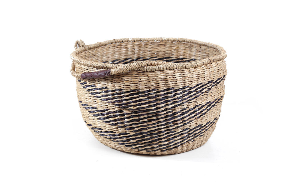 Sandal Basket Set – Natural & Black Seagrass (5 pcs)