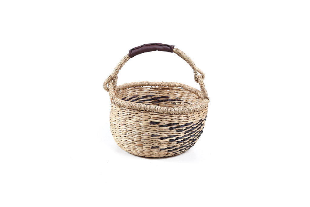 Sandal Basket Set – Natural & Black Seagrass (5 pcs)
