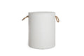 Thalassa  Stool – White Cement with Rope Handles