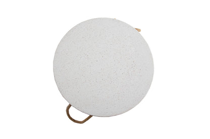Thalassa  Stool – White Cement with Rope Handles