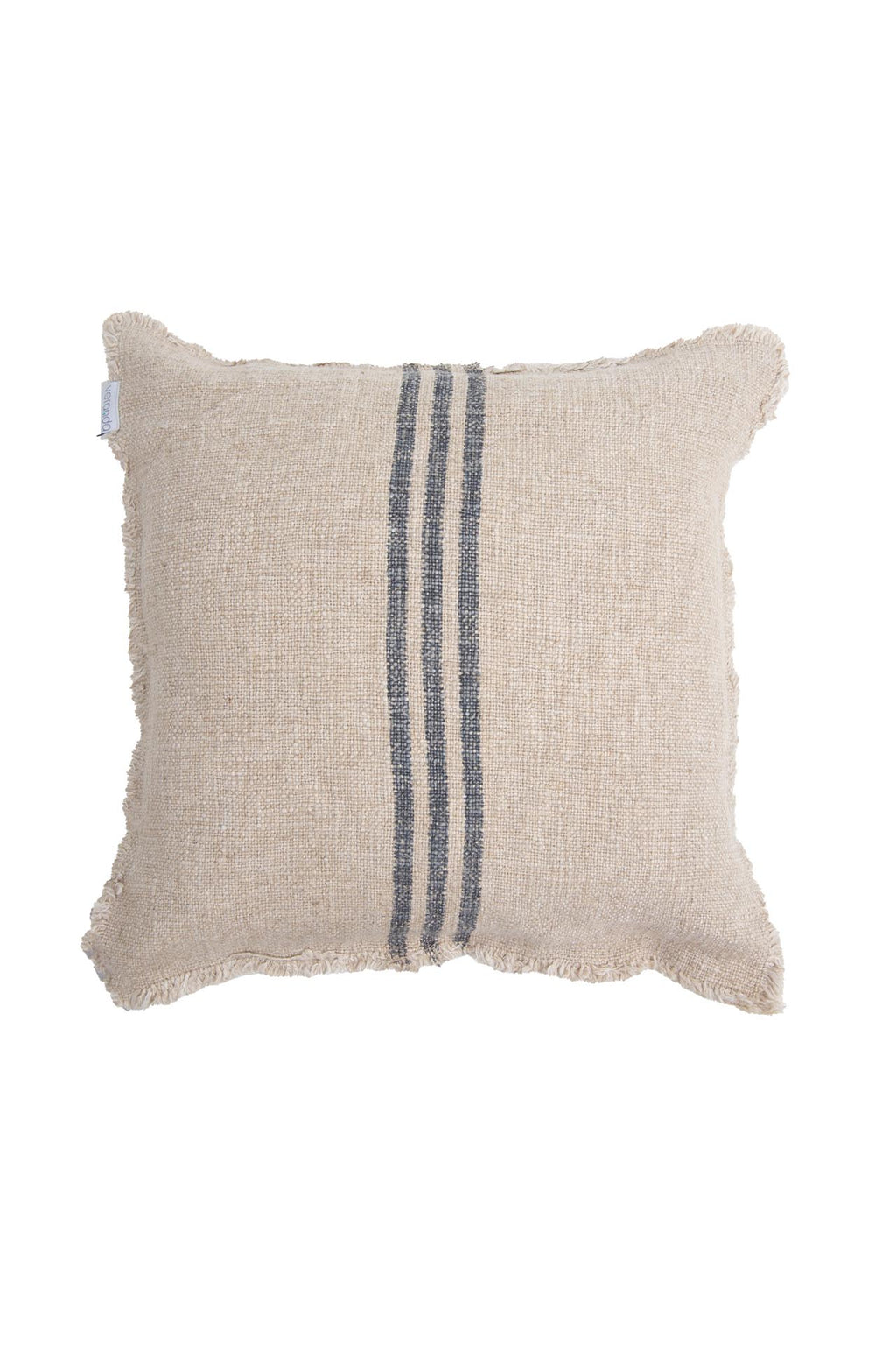 Verve Linen Cushion Cover – Natural & Black Stripe