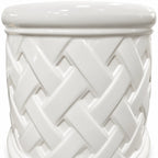 White Textured Porcelain Side Table