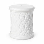 White Textured Porcelain Side Table