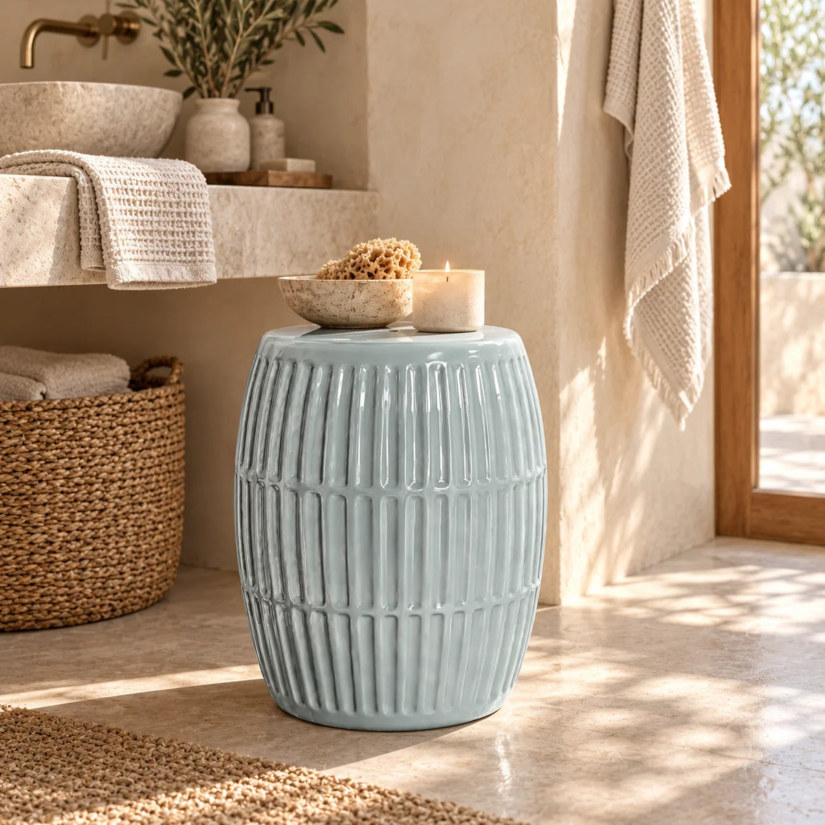 Celadon Green Porcelain Side Table