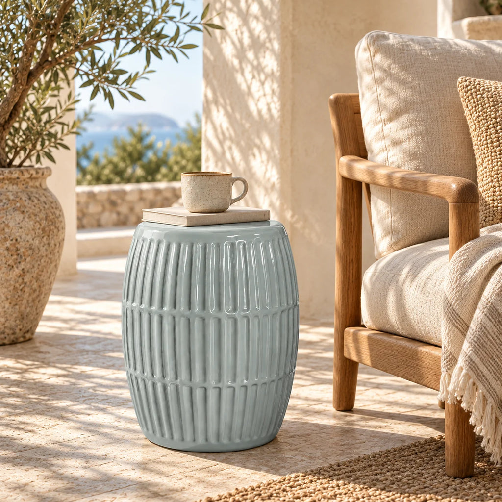Celadon Green Porcelain Side Table